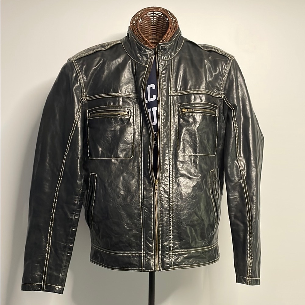 Black Lightweight Leather Jacket